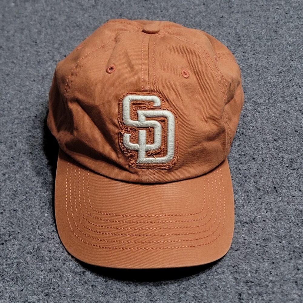 San Diego Padres Hat Baseball Dad Cap Men Rust '47 Clean Up Adjustable Strapback